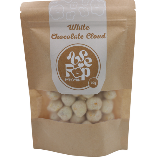 white chocolate gourmet popcorn